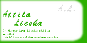 attila licska business card